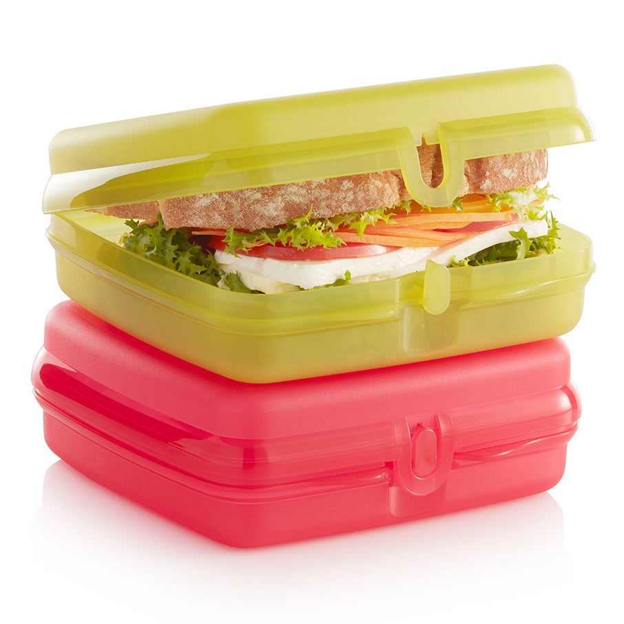 Vintage Tupperware Lunch Box Pak N Carry Orange Plastic Food
