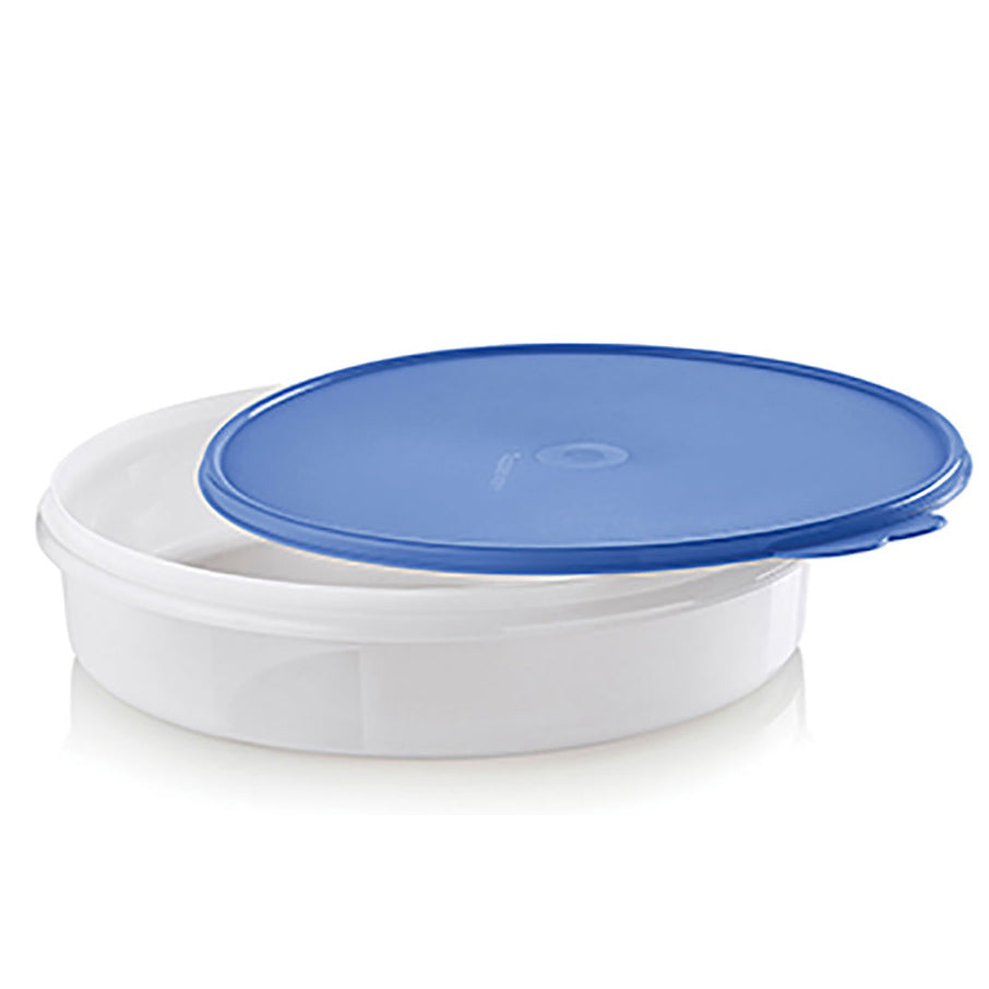  Tupperware Brand 12-Inch Round Food Storage Container + Lid-  Dishwasher & Freezer Safe - BPA Free - Perfect for Pies, Quiches & Pizzas -  Airtight & Leak Proof