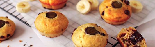 Choco-stuffed Banana Muffins