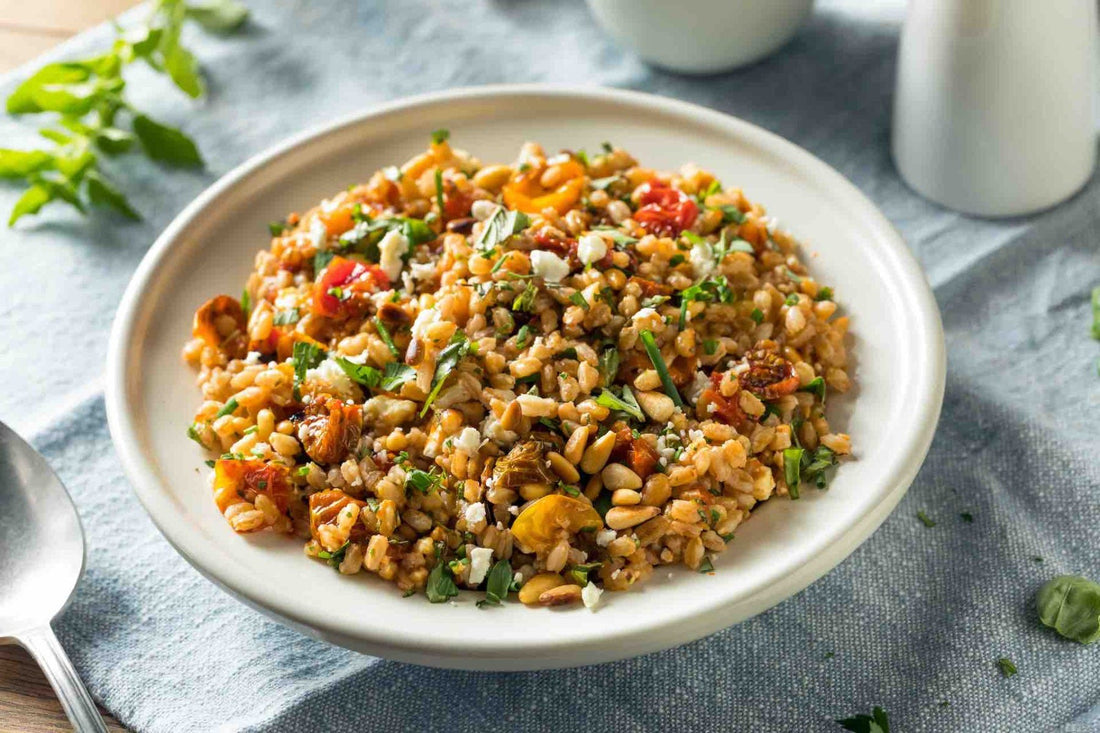 Farro Salad with Pomegranate Vinaigrette