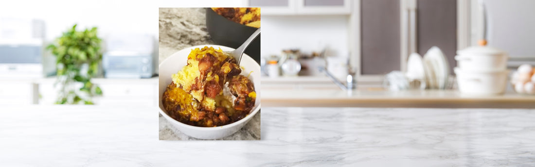 Hearty Chili with Cornbread Topping Recipe