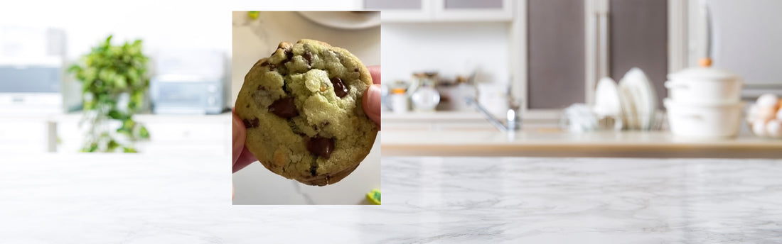 Pistachio Mint Chocolate Chip Cookies