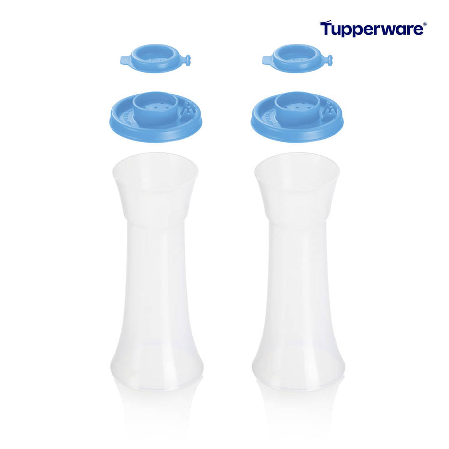 Large Hourglass Salt & Pepper Shakers and Tupper® Mini Salt & Pepper Shakers