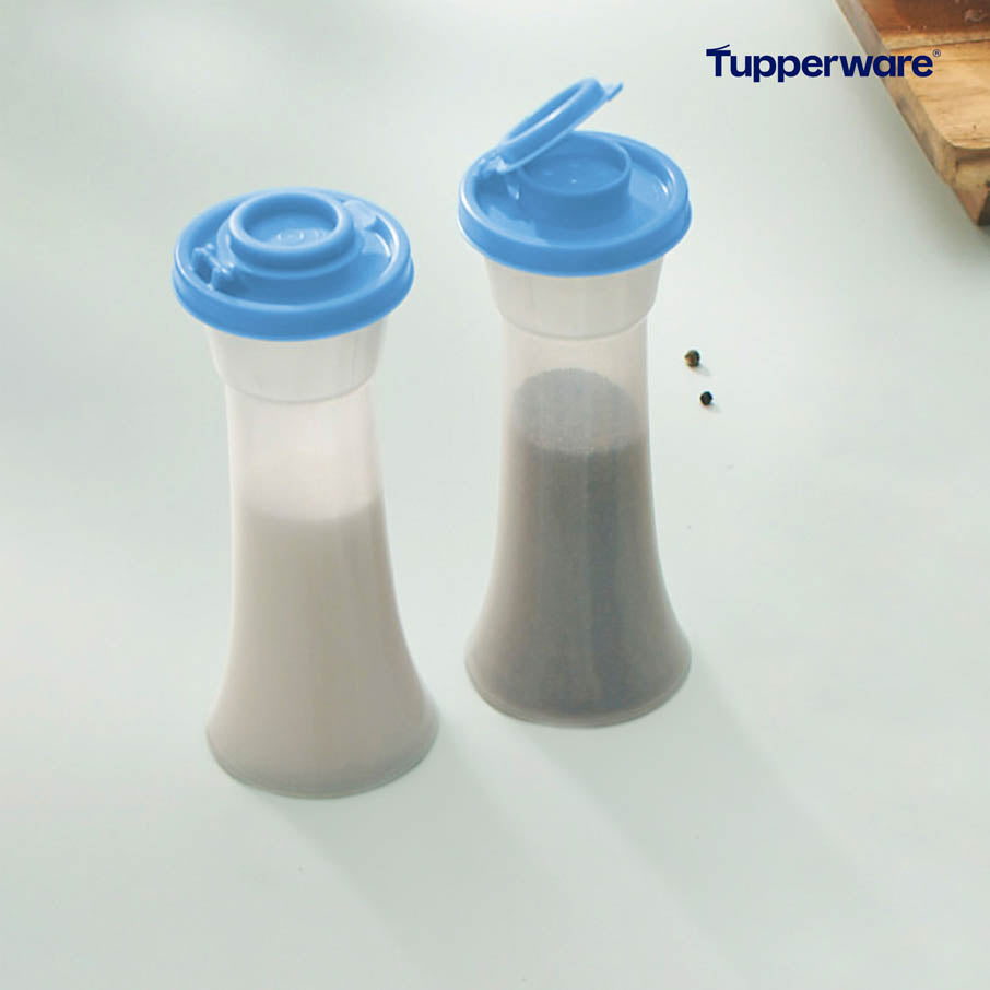 Large Hourglass Salt & Pepper Shakers and Tupper® Mini Salt & Pepper Shakers