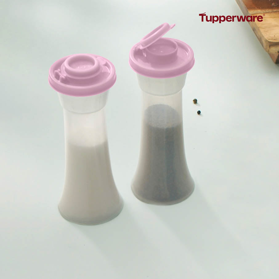 Large Hourglass Salt & Pepper Shakers and Tupper® Mini Salt & Pepper Shakers