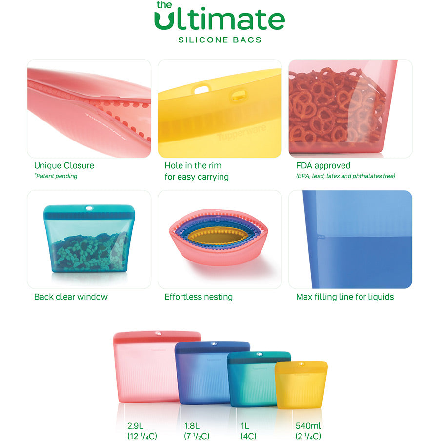 Silicone resealable online bags