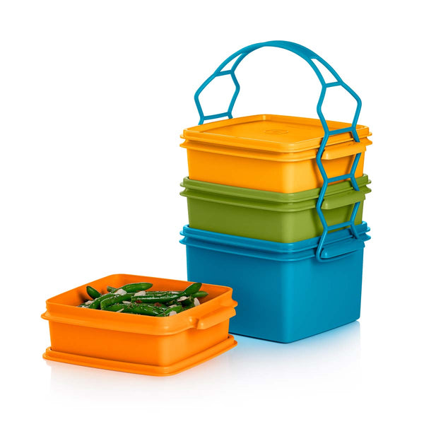 NEW Tupperware Basic Brights Pack & Carry Set ~ 12pc ~ Free sold Shipping!