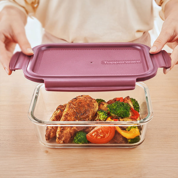 New Tupperware PremiaGlass Premia - Contenitore in vetro con pavone