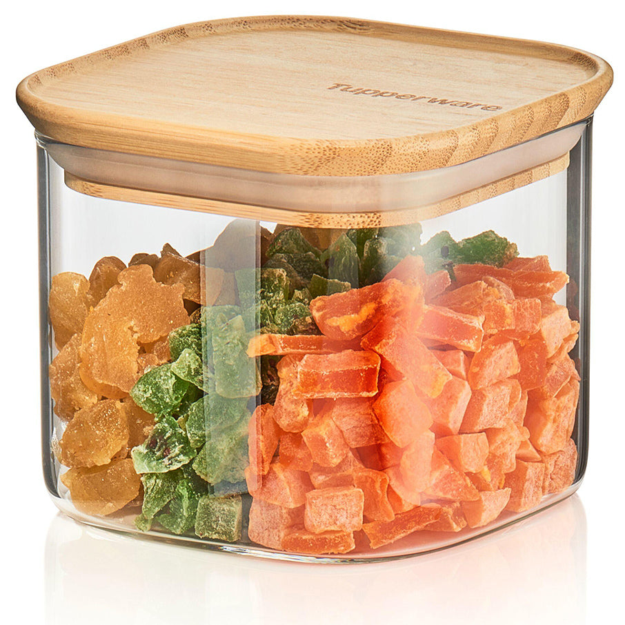 100 ml (4 oz) Glass Kitchen Storage Spice Jars with bamboo lid