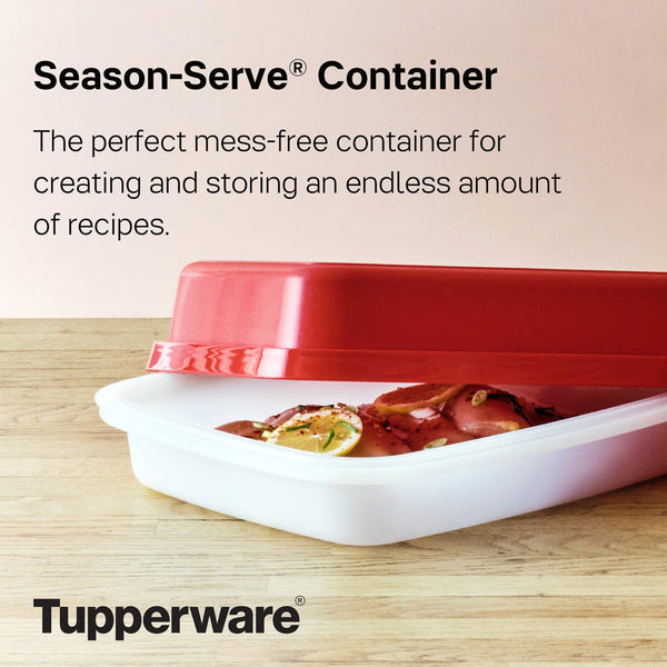 Tupperware Large Season Serve Marinade Container 1294 1295 Mint Green