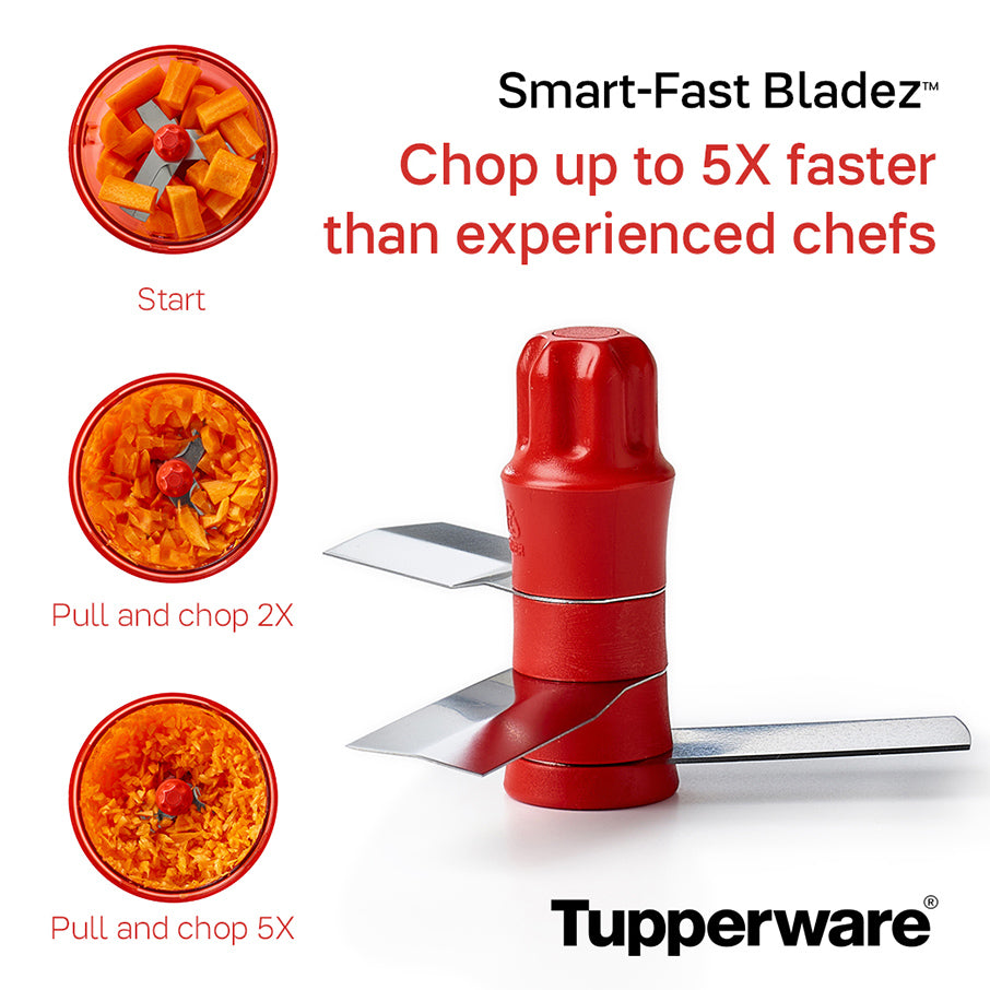 Tupperware Turbo Chef Herb Smart Chopper 300ml / 1.2 cup (red)