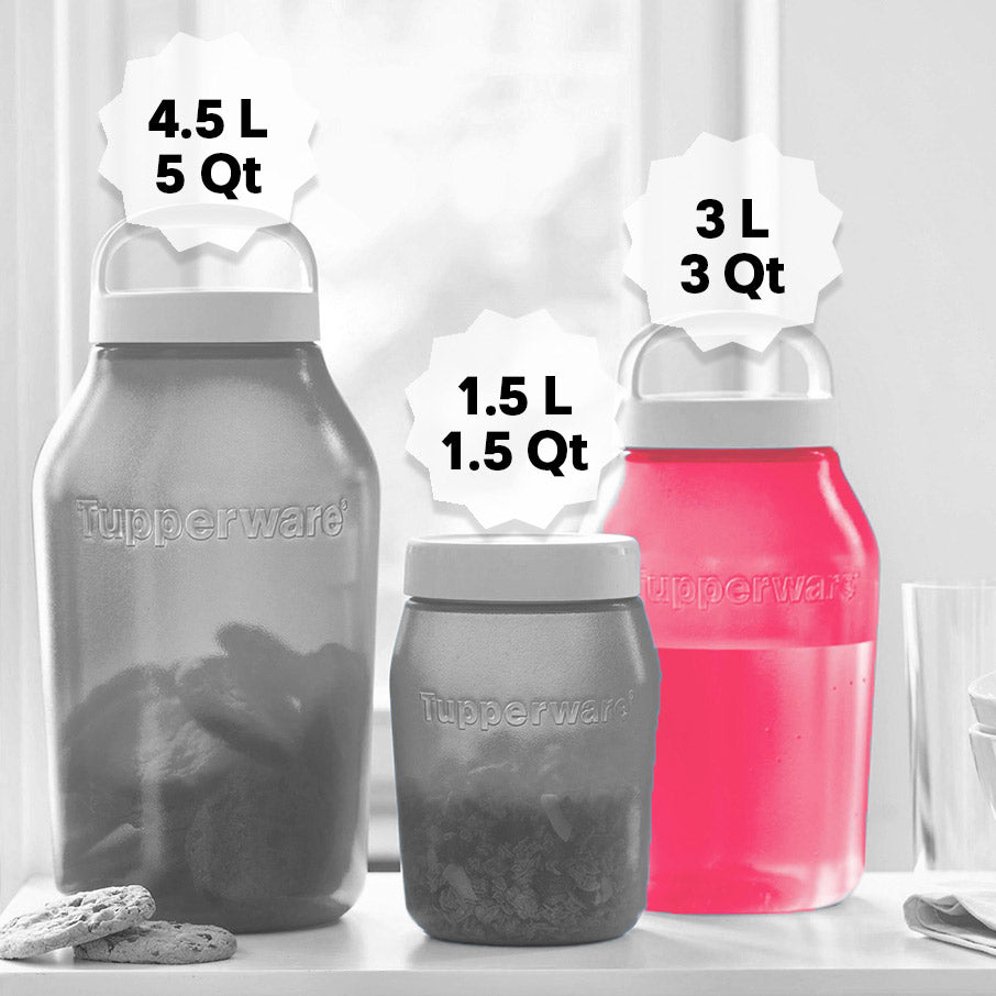 Cookie Jar Air Tight Tupperware Containers, Size: 3000ml, Capacity: 3.1 Ltr