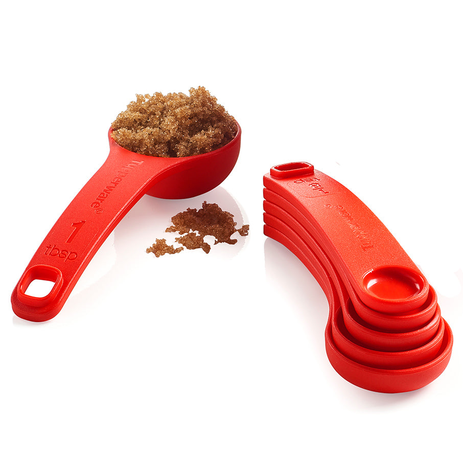 Tupperware Measuring Spoons Set 6 Scoops Nesting Click-Together
