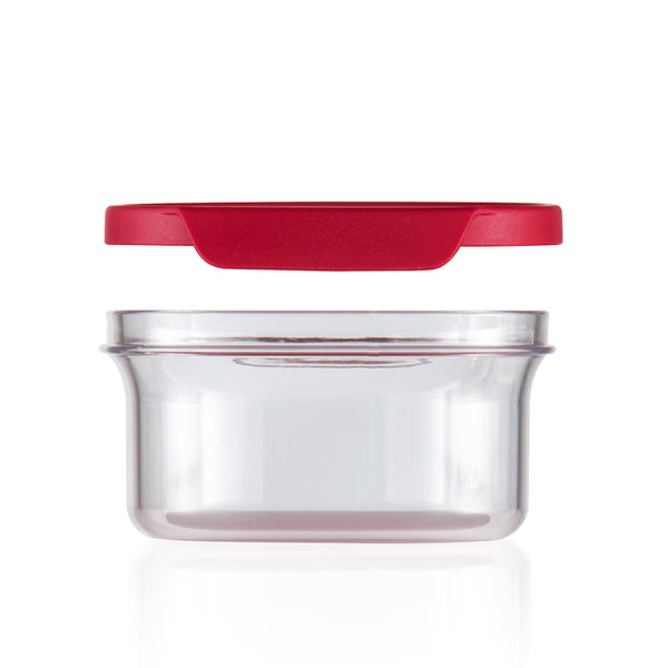 Tupperware Premia Glass Containers Set Of 2 Red